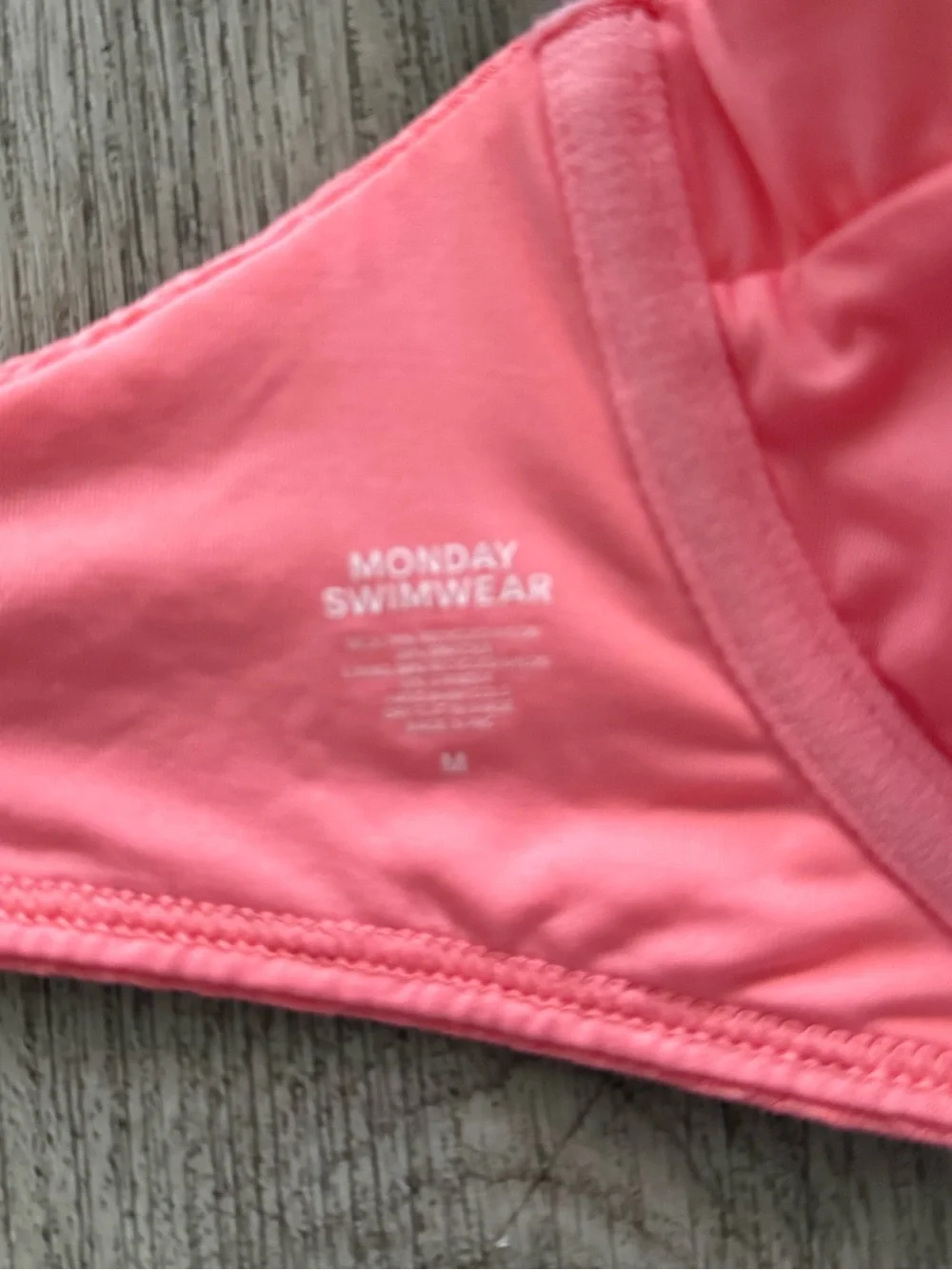 monday swimwear azalea pink clovelly top + palma bottoms bikini set medium large